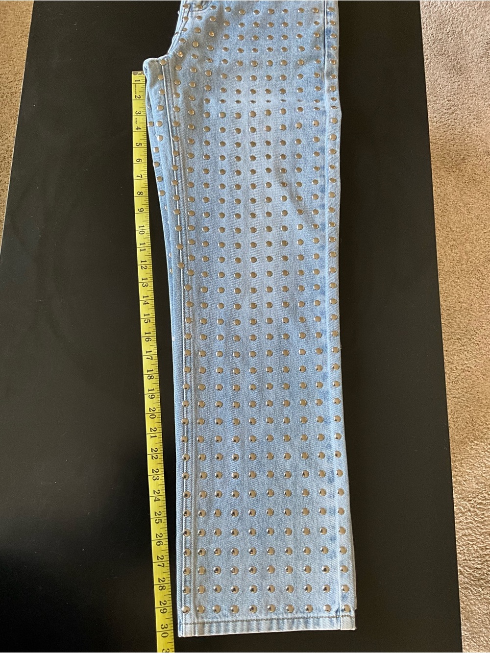 House of Harlow Light Blue Studded High-Rise Jeans - Women - Picture 4 of 6